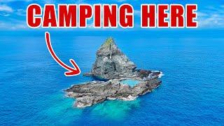 Camping on remote Japanese island