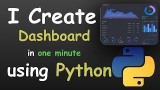 I Create Dashboard in One Minute using Python  Python for beginners  #python #coding #programming