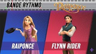 BANDE RYTHMO Raiponce - Raiponce tient Flynn Rider en otage.