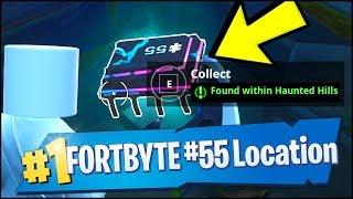 Fortnite FORTBYTE #55 Location - FOUND WITHIN HAUNTED HILLS