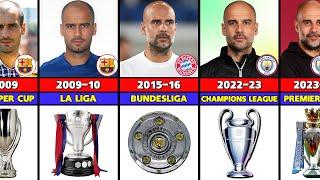 Pep Guardiolas All TROPHIES As A MANAGER.