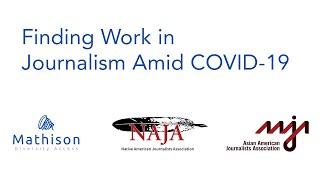 Finding Work in Journalism during COVID-19