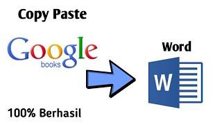 Cara Copy Paste Dari Google Book ke Microsoft Word