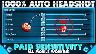 2024 BEST PAID SENSITIVITY FOR HEADSHOT  GARENA FREE FIRE SECRET 200 SENSITIVITY SETTINGS