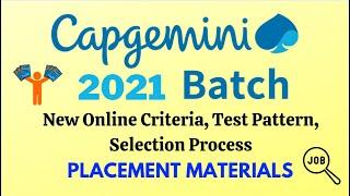 Capgemini Hiring Process 2021 - Selection ProcedurePlacement Material Test Pattern Registration