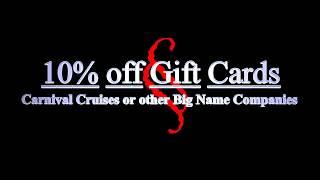 HowTo Get 10% Discount on Carnival Cruise Gift Cards and Others.