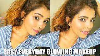 EVERYDAY GLOWING SKIN MAKEUP  MAKEUP FOR OFFICE  WORK FOR INDIAN SKIN  HINA ATTAR