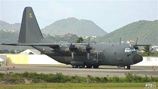 French Air Force C-130 Lands St Maarten SXM on 7162023