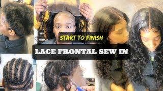Bald Cap Method + Lace Frontal Sew In  Start to Finish