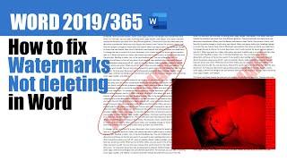 How to insert remove and troubleshoot watermarks in Word watermark not deleting - Word