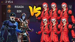 6 RED CRIMINALS VS B2K & RIGADA  2VS6 MOST DANGEROUS ROOM EVER