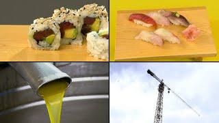 How Its Actually Made - Sushi Olive Oil Tower Cranes