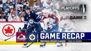 Gm 2 Avalanche @ Jets 423  NHL Highlights  2024 Stanley Cup Playoffs