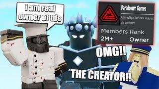 I pretended to be OWNER of TDS he joined me  ROBLOX
