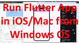 How to preview your flutter App on iOS Mac device from Android Studio in Windows OS?