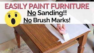 How to Easily Paint Furniture WITHOUT SANDING  The secret to a smooth paint job without sanding