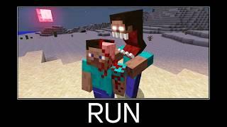 Minecraft wait what meme part 537 Scary Herobrine and Steve