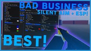 NEW Bad Business Script Hack GUI  Silent AIM + ESP GUN MODS + SPEED HACK ROBLOX *PASTEBIN 2023*