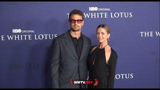 Theo James and Ruth Kearney arrive at HBOs The White Lotus Season 2 premiere