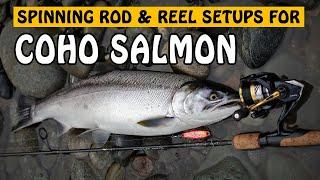 COHO SALMON SPINNING SETUP My Salmon Spincasting Setup Update  Fishing with Rod