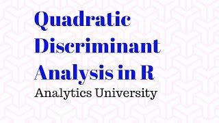 Quadratic Discriminant Analysis  Linear Discrimnant Analysis  Data Science