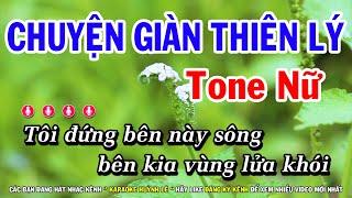 Karaoke Chuyện Giàn Thiên Lý - Tone Nữ Nhạc Sống Dễ Hát  Huỳnh Lê