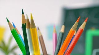 A collection of different multicolored school pencils used in ...  Indian Stock Footage  Knot9