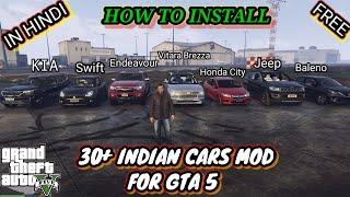 HOW TO INSTALL ALL 45+ INDIAN CARS MOD IN GTA 5  in Hindi  FREE  How to install in Hindi