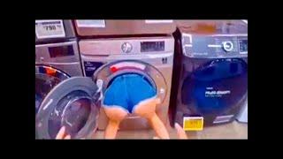 Step sister got stuck in washing machine