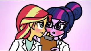 MLP Equestria Girls Comic Dub Sunset & Twilights Science of Love Wubcake