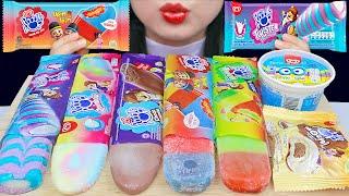 ASMR PADDLE POP ICE CREAM  PADDLE POP UPIN & IPIN MINIONS TWISTER CHOCO MAGMA TRICO RAINBOW