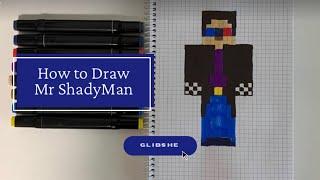 Малюнки по клітинках How to Draw  MrShadyMan #pixelart #minecraft #drawing @Glibshe #howtodraw