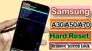 Samsung Galaxy A30A50A70 Hard Reset Remove Screen Lock Delete Pin Pattern Password Lock.