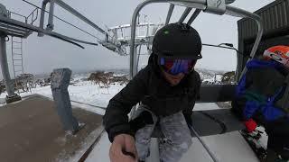 Perisher 2021 - CleftLeichhardt Blue and Black Runs - Helmet Mount Insta360 One X2