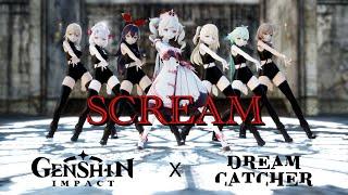 【MMDGenshin Impact】 DREAMCATCHER - SCREAM - Barbara & Rosaria ENG Sub