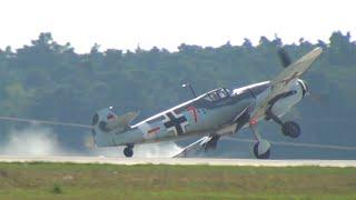 Messerschmitt Bf 109 landing mishap at ILA Berlin Air Show 2012