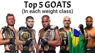 Ranking The Top 5 Best Fighters Of All Time In EACH DIVISION