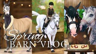 Spring Barn Vlog  Lessons Lunging Vet Care Schooling & More II SSO RRP