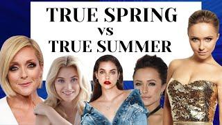 TRUE SPRING VS TRUE SUMMER COLOR PALETTE DIFFERENCES & SIMILARITIES