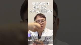 무릎 아플 때 계단 운동 추천 vs 비추천? feat. 무릎 정형외과 전문의