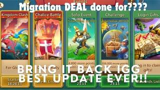 END OF MIGRATION DEAL???? #lordsmobile