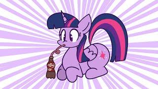 Twilight drinks a Dr. Pepper