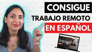 Donde Conseguir Trabajo Remoto En Español  Paginas Para Trabajar Online
