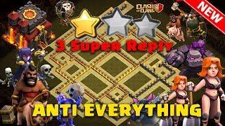 Best Th10 War Base 2017 Vs Anti Everything Anti Valkyrie Anti Bowler Anti 2 Star With Replays PROOF