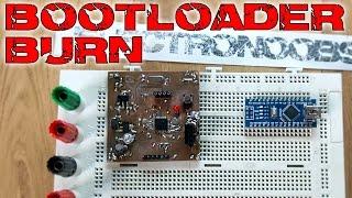 Burn bootloader to ATmega328p AU with Arduino NANO