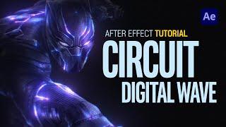 After Effects Circuit Digital Wave Animation Tutorial