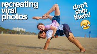 RECREATING VIRAL COUPLES PHOTOS Acrobat vs Gymnast
