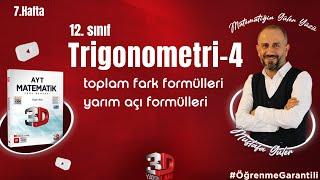 Trigonometri-4  Toplam Fark Formülleri   Yarım Açı Formülleri  Pdf #öğrenmegarantili