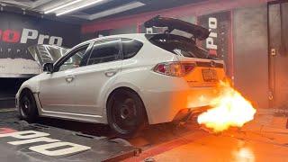 4xx WHP SUBARU GRB AND 26psi OF BOOST WITH MASSIVE POPS AND BANGS FLAME  ft. Speedworks Engineering