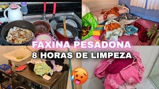 FAXINA COMPLETA e PESADA  MINHA CASA ESTAVA MUITO SUJA  Motivação de limpeza